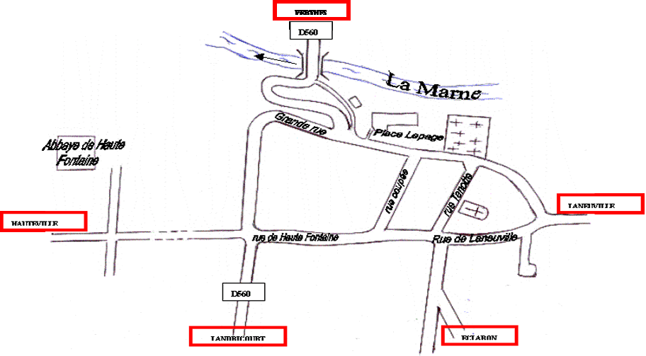 carte du village d'Ambrières